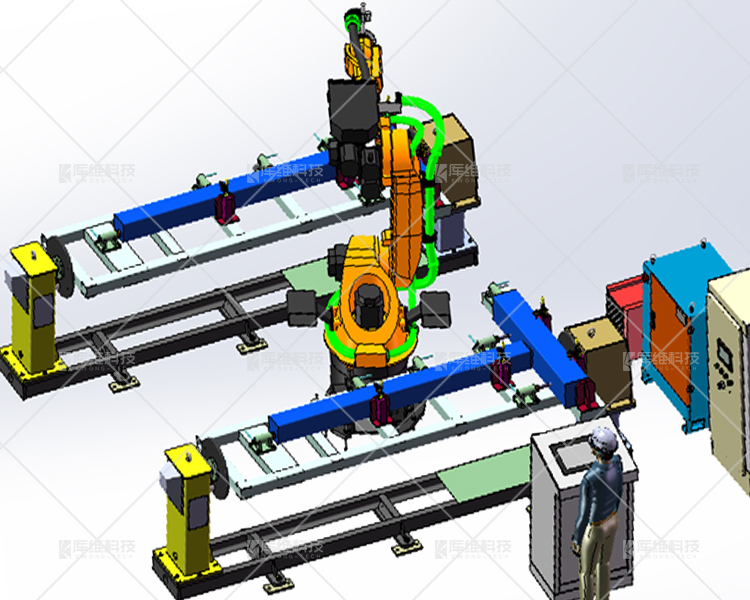 焊接<a href='http://www.hztoyota.com' target='_blank'><u>機器人工作站</u></a>布局